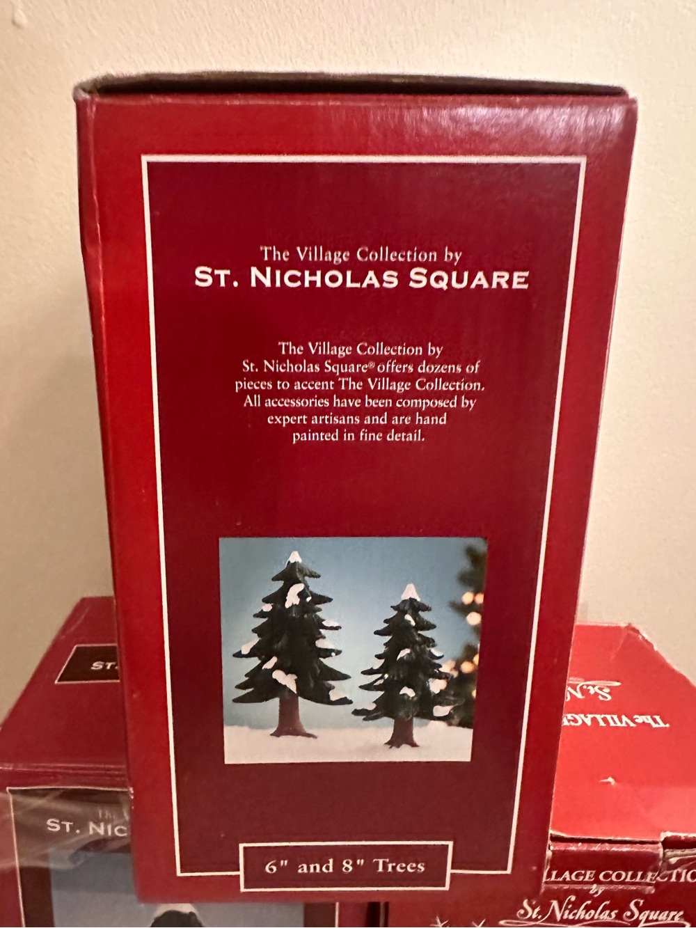 Kohl's St. Nicholas Square Red Holiday Village Box with Tree Image